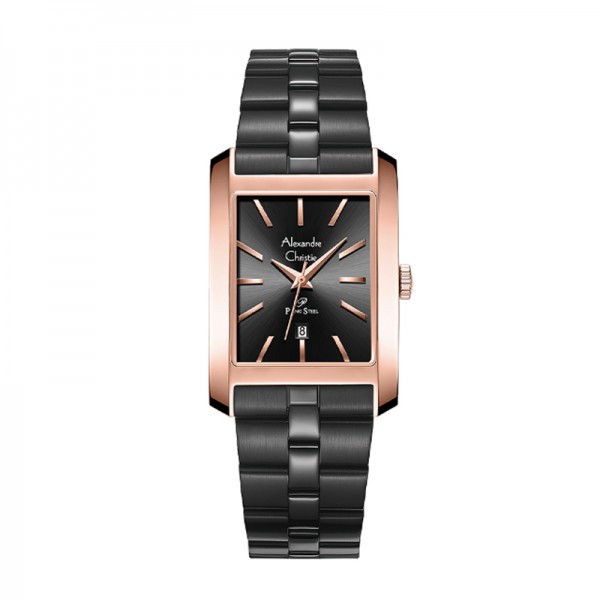 Alexandre Christie AC 1037 Rosegold Black Lady Steel LDBBRDG Alexandre Christie AC 1037 Rosegold Black Lady Steel LDBBRDG